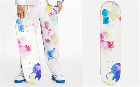 louis vuitton skateboard watercolor